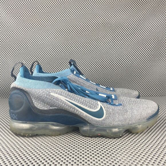 Nike Air VaporMax 2021 Flykit Sneakers Mens 12 Rift Blue Logo Lace Up DC9394-400 main image 9